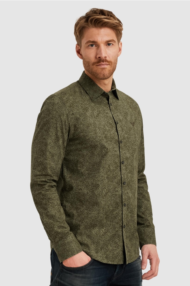 OVERHEMD MET ALLOVER PRINT PSI2508211 6416 OLIVE NIGHT